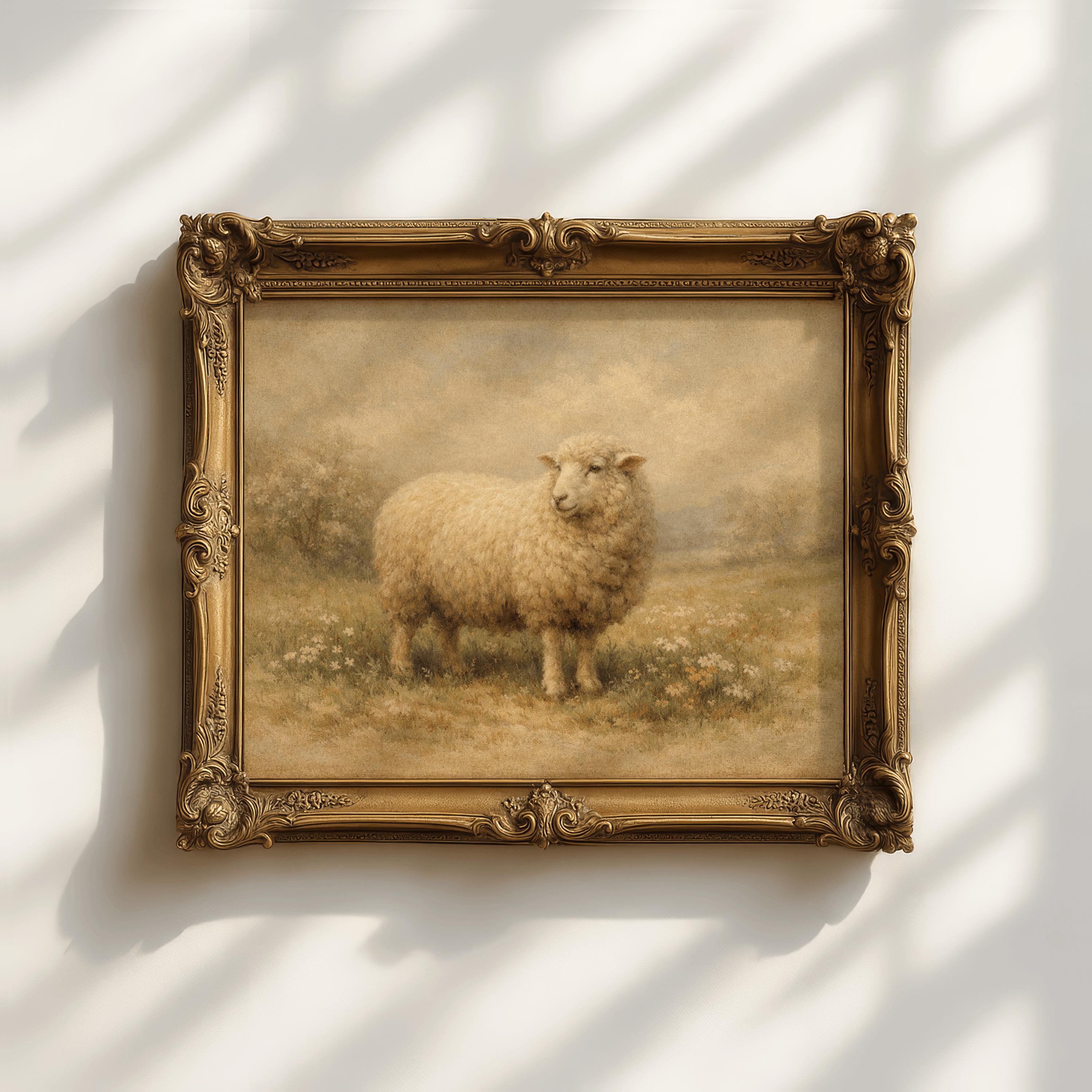 Vintage Sheep Art Print, Antique Nature Illustration, Cottagecore ...