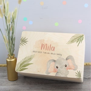 KONFETTIDRUCK 1951 Erinnerungsbox &quot;Elefant - Mila&quot;