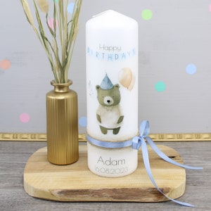CONFETTI PRINT 2057 Birthday Candle &quot;Bear - Adam&quot;