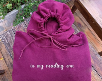 In My Reading Era Embroidered Sweatshirt, Custom Bookish Sweatshirt, Minimalist Book Sweatshirt, Book Readers Gift, Gift for Her