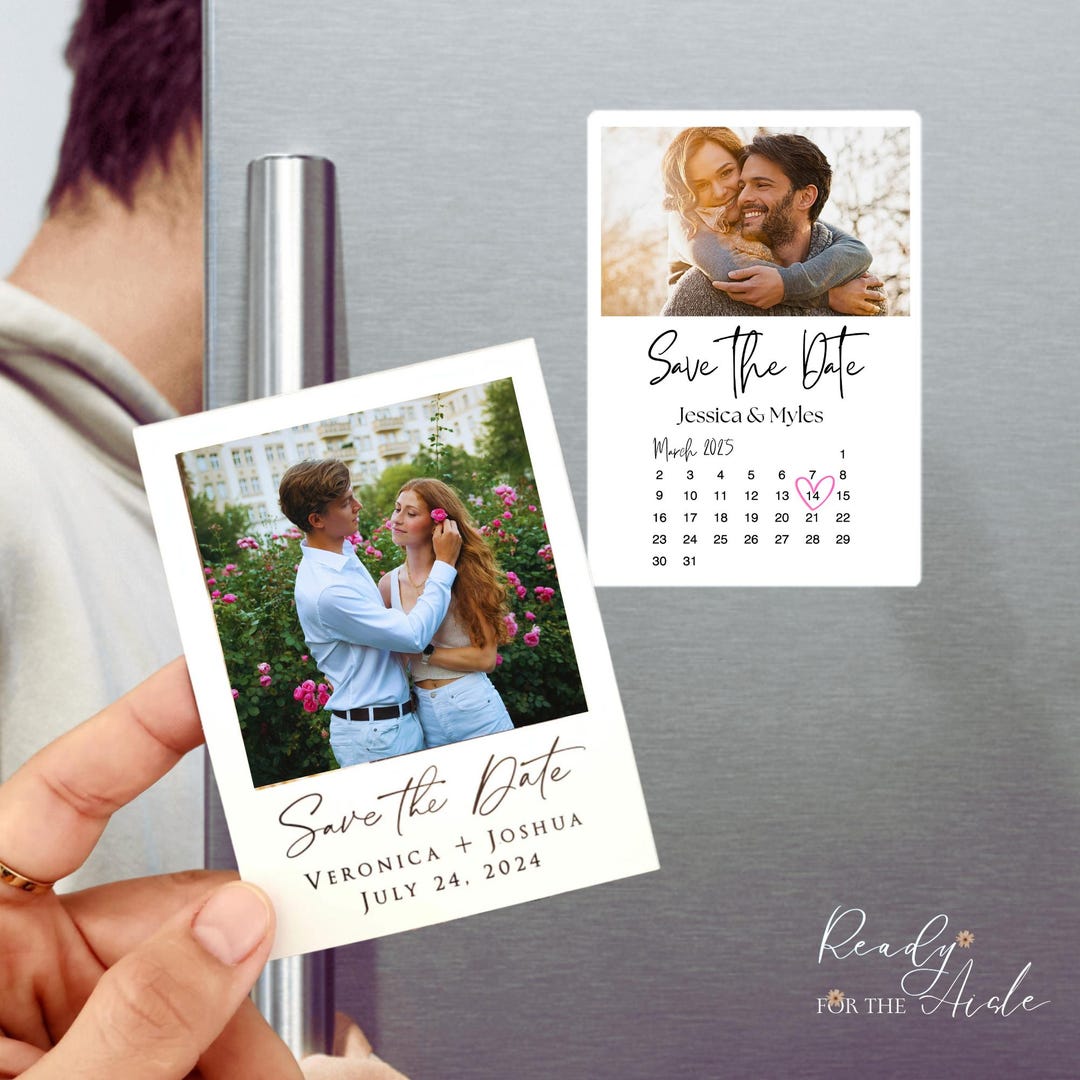Magnet Invitations Custom Photo Save the Date Magnet, Wedding Invitation With Envelopes - Etsy