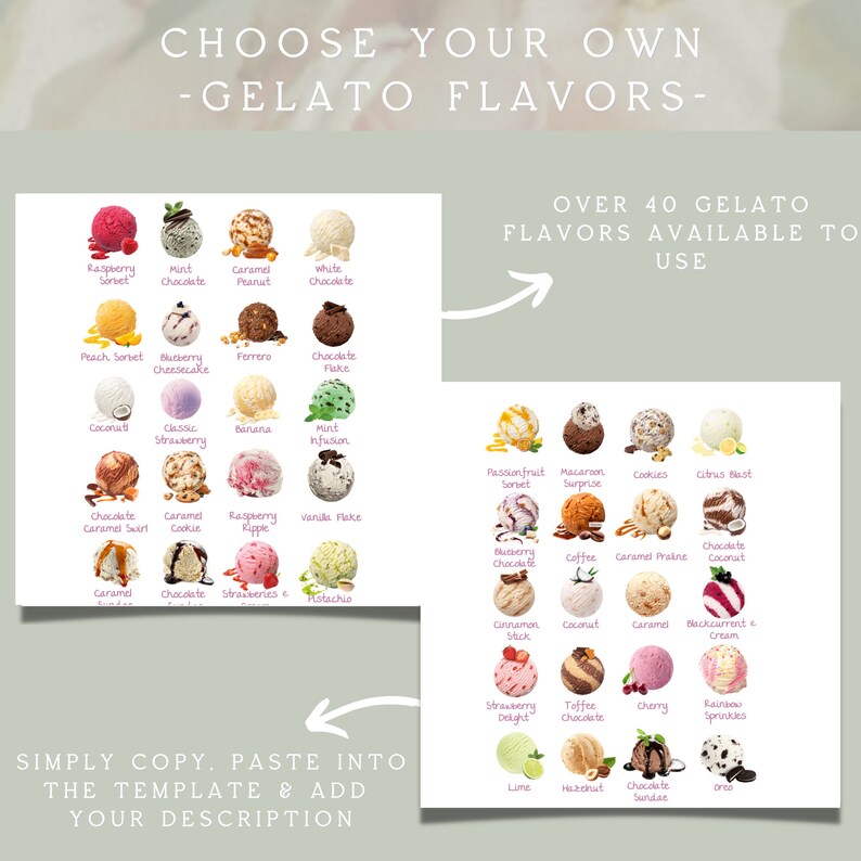 Ice Cream Bar Sign Template Ice Cream Station Sign Printable Etsy UK