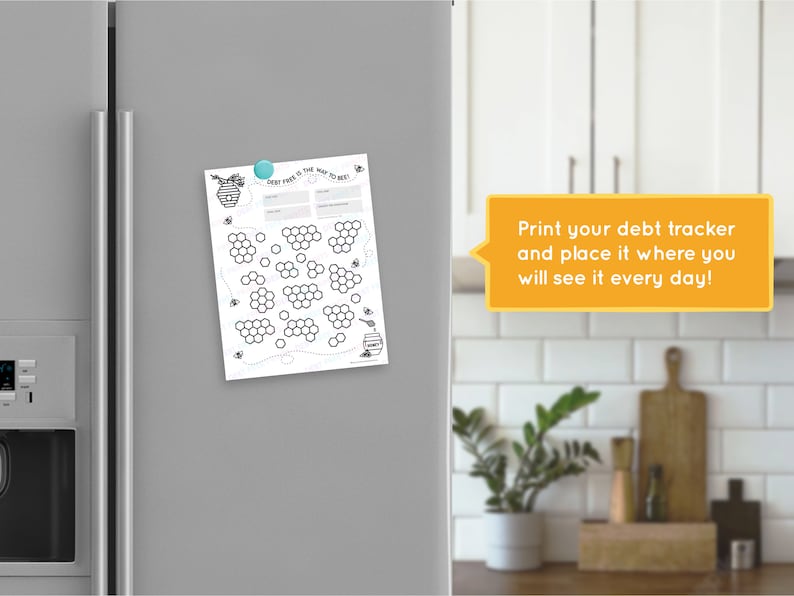 Honeycomb Bee Debt Tracker Digital Download PDF &amp; PNG Printable - Etsy
