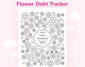 Flower Debt Tracker, US Letter and A6 Size