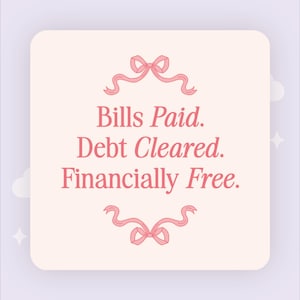 Bills Paid Debt Cleared Sticker, Financial Freedom