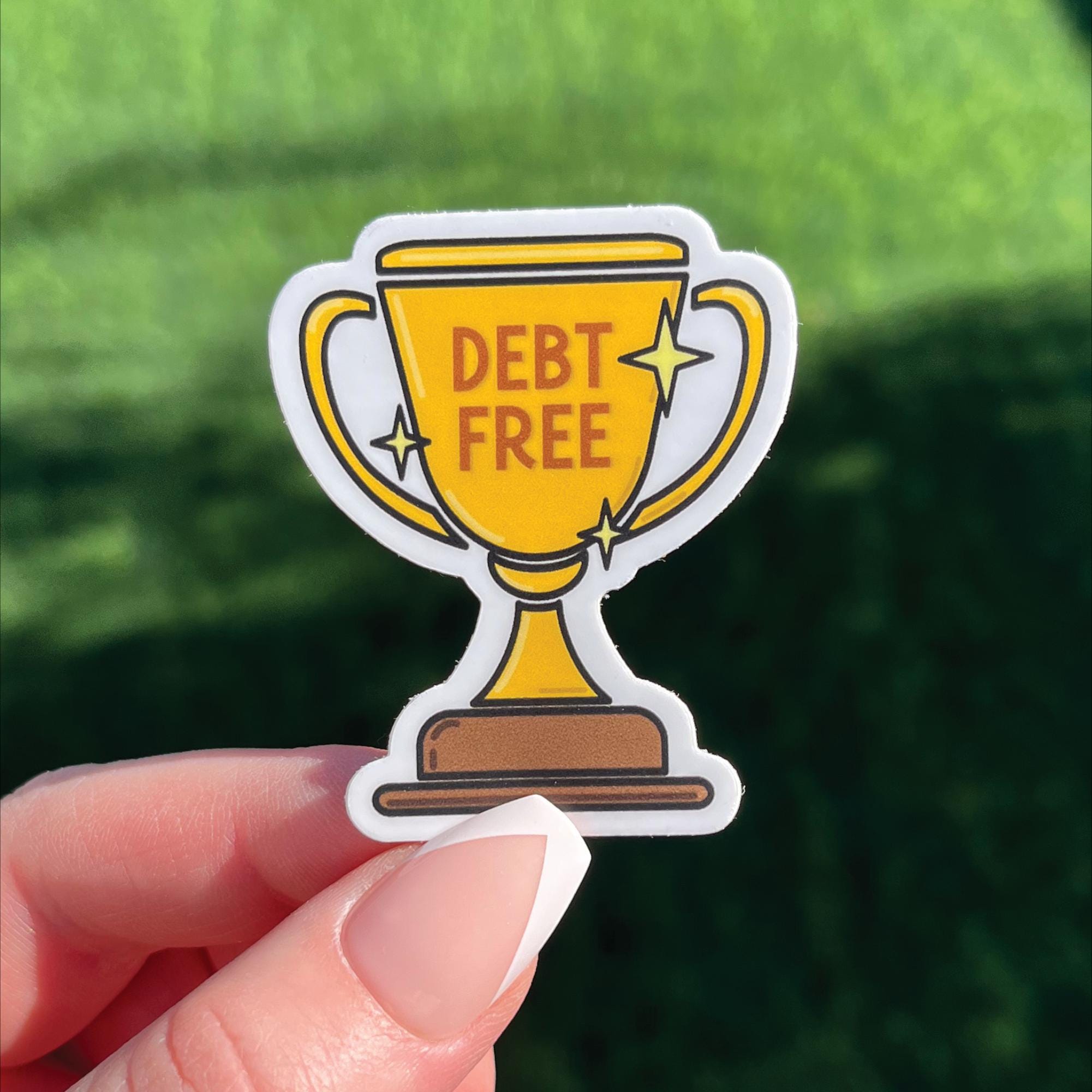 Technical Debt Sticker Debt Free Trophy Sticker - Etsy