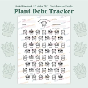 Plant Debt Tracker: Digital Download PDF Debt Coloring Sheet
