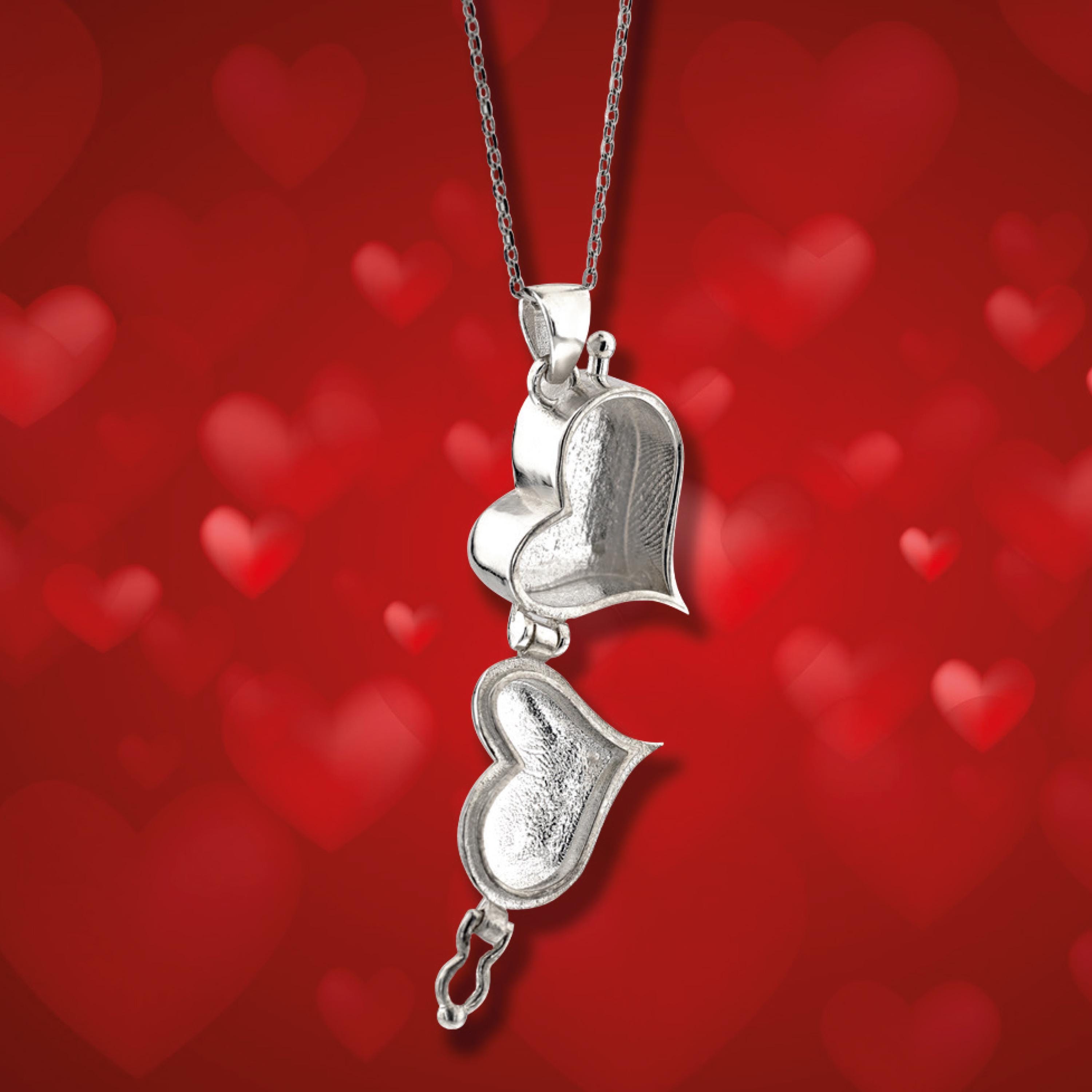 Collana Con Ciondolo A Forma Di Cuore D'amore In Argento Sterling - Foto 12