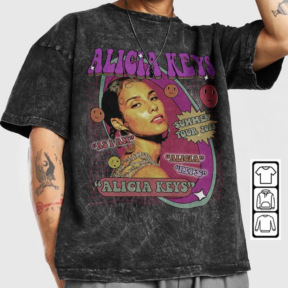 ダークブラウン 茶色 Alicia keys ハンドペイント Tシャツ | www