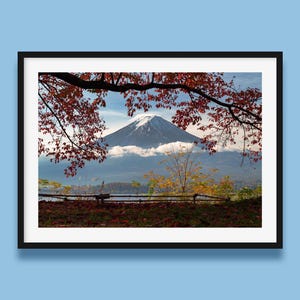 Herbstharmonie am Fuße des Fuji | Original Mount Fuji Kunstfotodruck, Wandkunst, Japan Landschaft, Poster