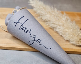 Kindergarten cone in various sizes | personalized miniature school cone | mini daycare cone | small sibling cone | small school cone | gray