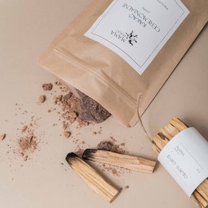 Ceremoniële Criollo Cacao Premium biologische chocolade voor rituelen en wellness Luxe chocolade Rauwe pure biologische cacao PALO SANTO Stick