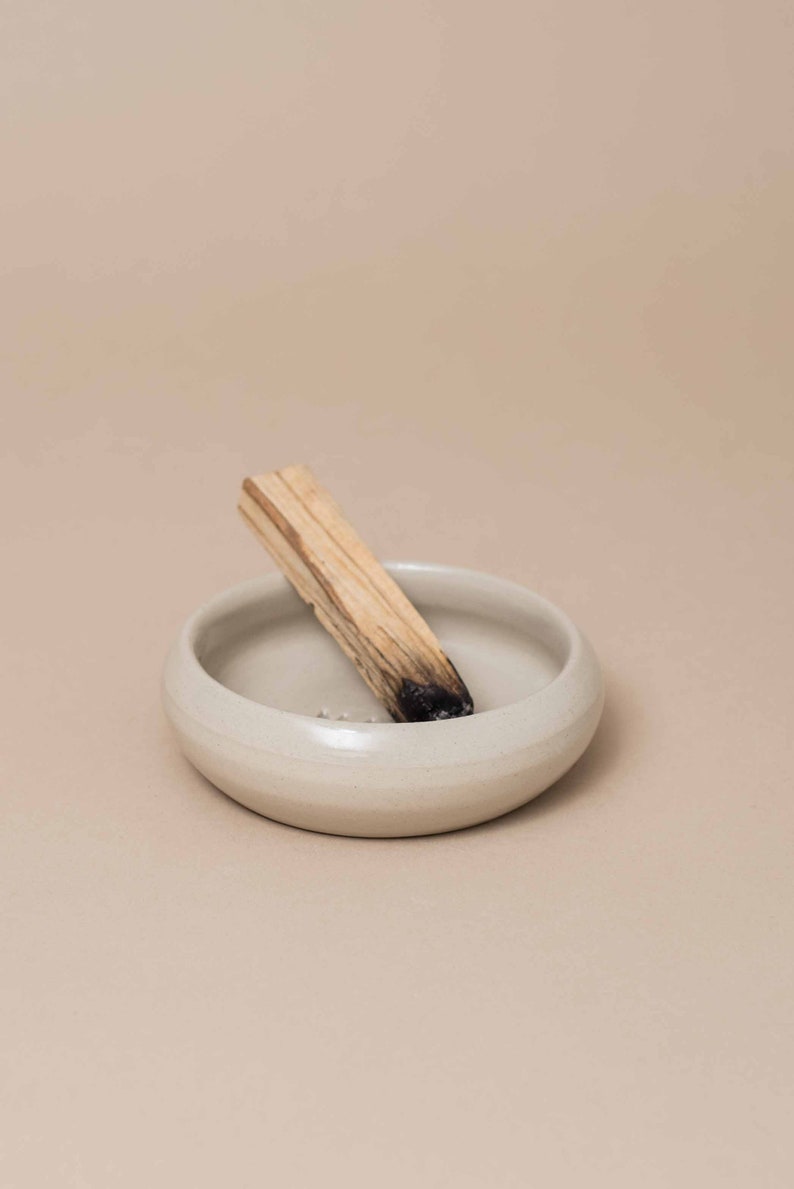 Ceramic holder La hermana small Palo Santo holder incense holder decorative plate jewelry plate handmade ceramic plate image 5