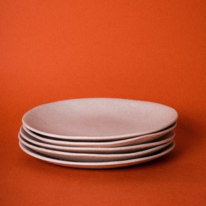 Dinner flat plate | Ceramic dinner plate | stoneware dinner plate | raw & minimalist | white interior | bali style house