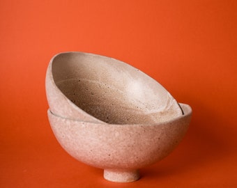 Ceramic ramen bowls SET of 2 | Japanese style | raw and organic | unique handmade | wabi sabi style | Japanese kitchen | gift for her