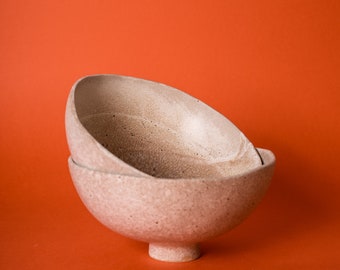 Ceramic ramen bowl SET of 2 750 ml 25 oz Japanese style bowl Raw and Organic bowl Unique handmade bowl wabi sabi style Japanese kitchen Soup