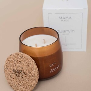 Natural soy rapseed candle GUANYIN 300g | essential oils candle | lemongrass clove cinnamon leaf | hand poured in Warsaw | vegan candle