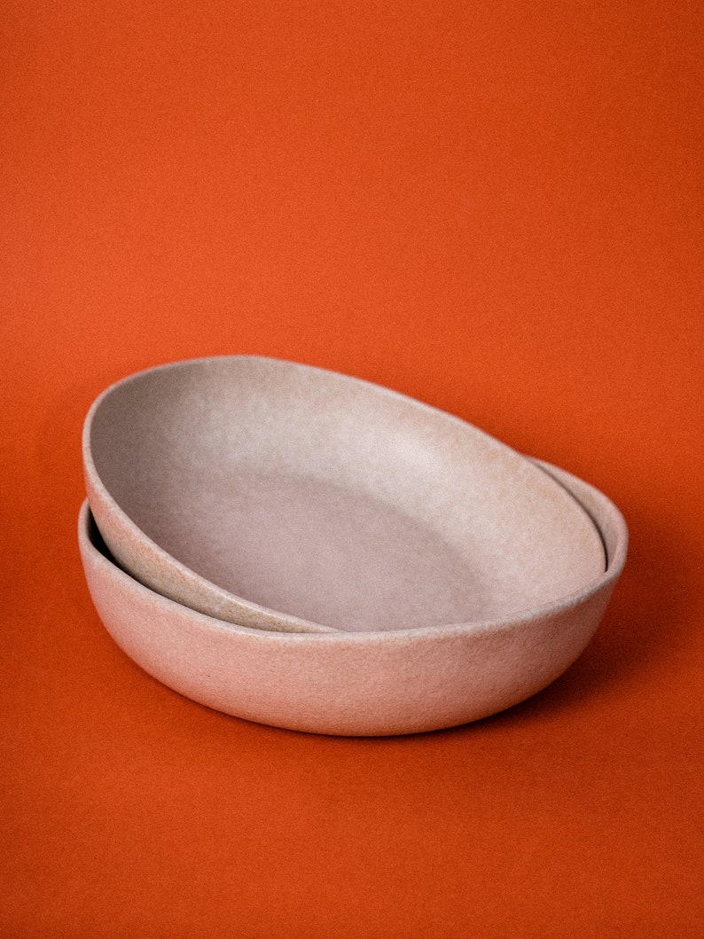 Large ceramic bowl Kitchen dining decor Ceramic art bowl Ceramic fruit bowl White bowl Ceramic gift for new home organic bowl image 2