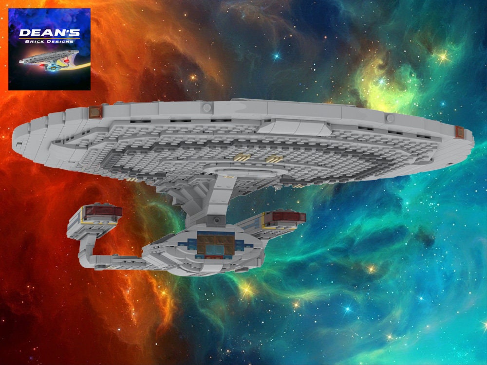 Enterprise Lego Ship In A Bottle Bricklink LEGO MOC Star Trek: The