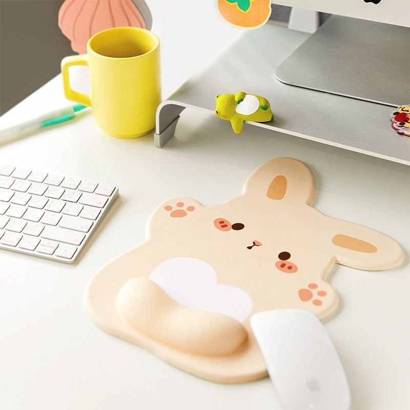 Discover Cute Rabbit Wrist Rest Mouse Pad