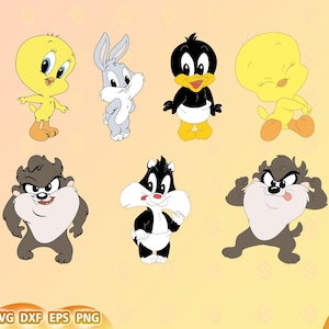 ClipArt dei cartoni animati, file di taglio per Cricut e Silhouette, stampa a sublimazione, pronti per (DTG) direttamente su indumento, (DTF) direttamente su pellicola