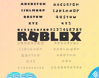 Bundle Roblox Alphabet SVG, police Roblox, Roblox Png, Svg, svg Roblox, fichiers Svg de jeu pour Cricut, anniversaire Svg, téléchargement immédiat