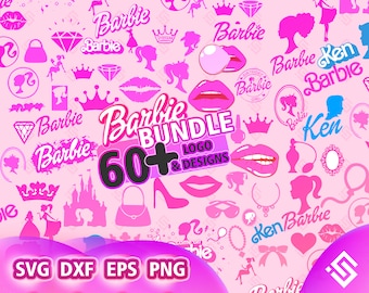 Barbe Svg Bundle, SVG, Silhouette princesse, poupée rose Svg, Svg fille, fichiers Svg pour Cricut, Sticker Clipart, Svg | DXF | PNG