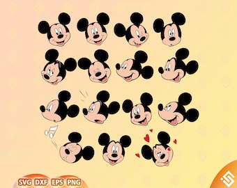 Mickey Mouse Kopf SVG Bundle Layered Kopf svg Becher Becher, Geburtstag Tshirt svg, svg-Dateien für Cricut svg | Dxf | Png