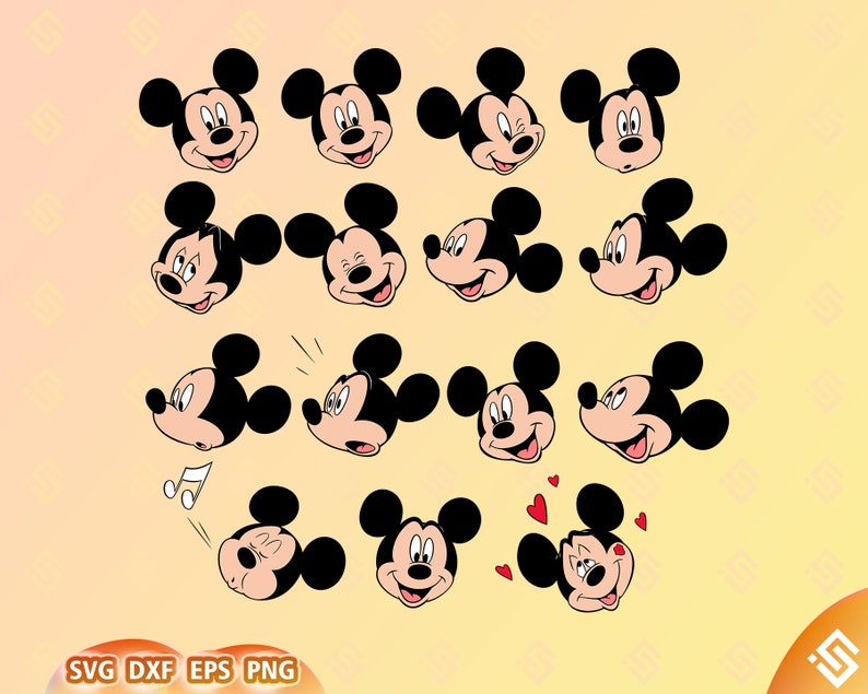 Mickey Mouse Head SVG Bundle Layered Head svg Tumbler Mug, Birthday tshirt svg, svg files for Cricut Svg Dxf Png image 1