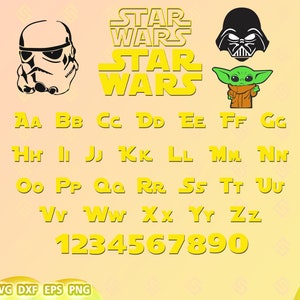 Star Wars Alphabet SVG , Star Wars Font,Star Wars Png, Svg, Star Wars svg, Movie Svg Files for Cricut, Birthday Svg, Instant Download