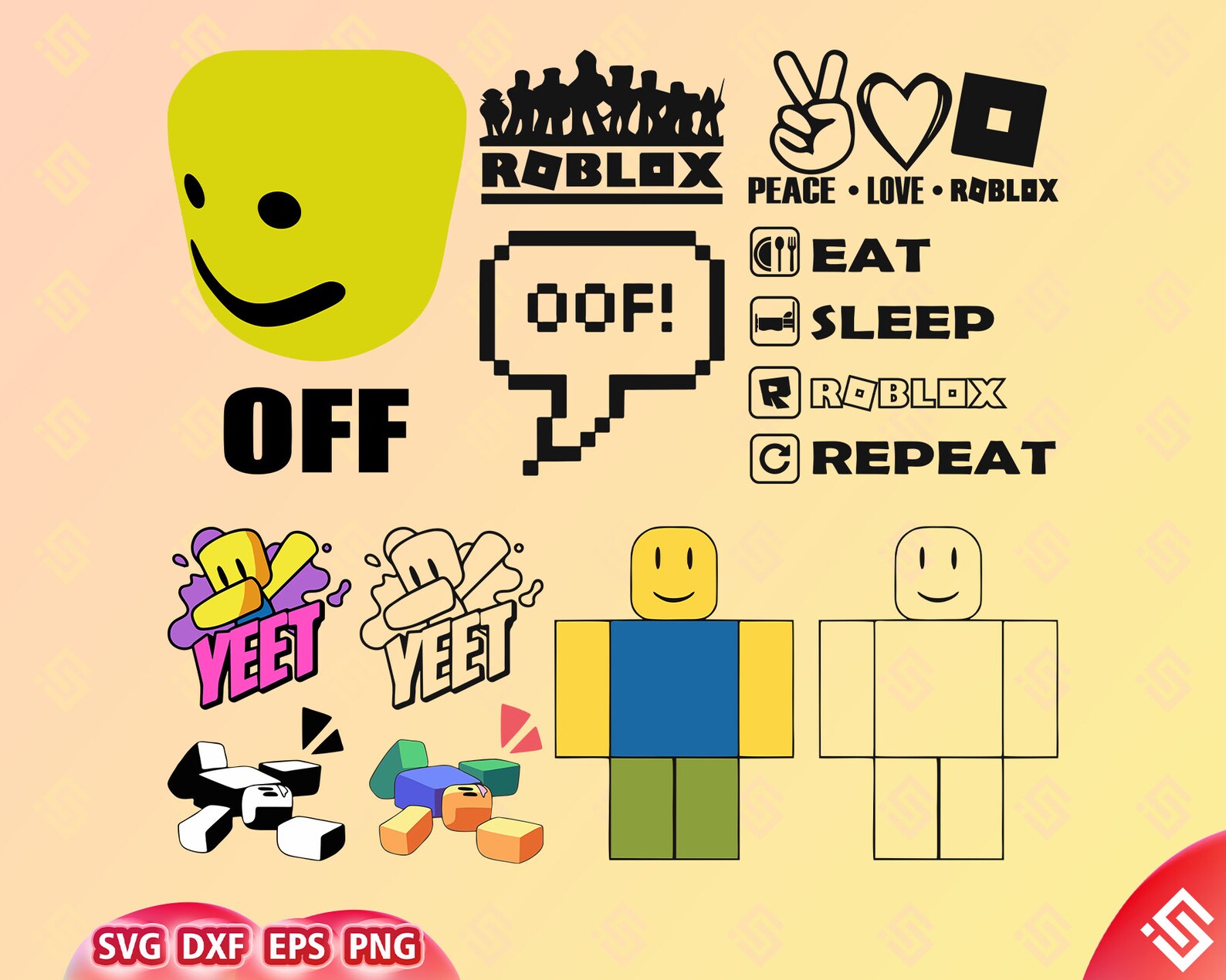 Roblox SVG Big Bundle, Gaming Svg Files for Cricut,roblox Png, Robot ...