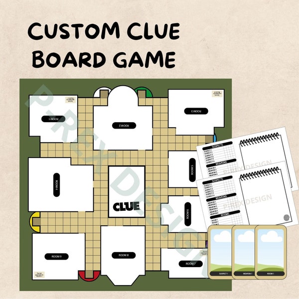 Clue Game Etsy