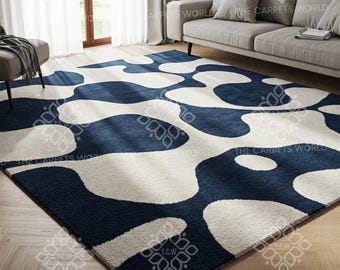 ラグ・カーペット ACME Furniture NATIVE RUG NAVY Amazon.com: Handcraft Rugs - Navy Blue, Brown and Green, Modern