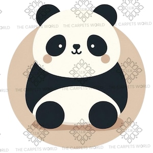 Bonita alfombra redonda de lana con mechones de oso panda, hecha a mano. Decoración suave con dibujos de animales para habitación de niños y bebés. Alfombra personalizada hecha a mano para sala de estar.