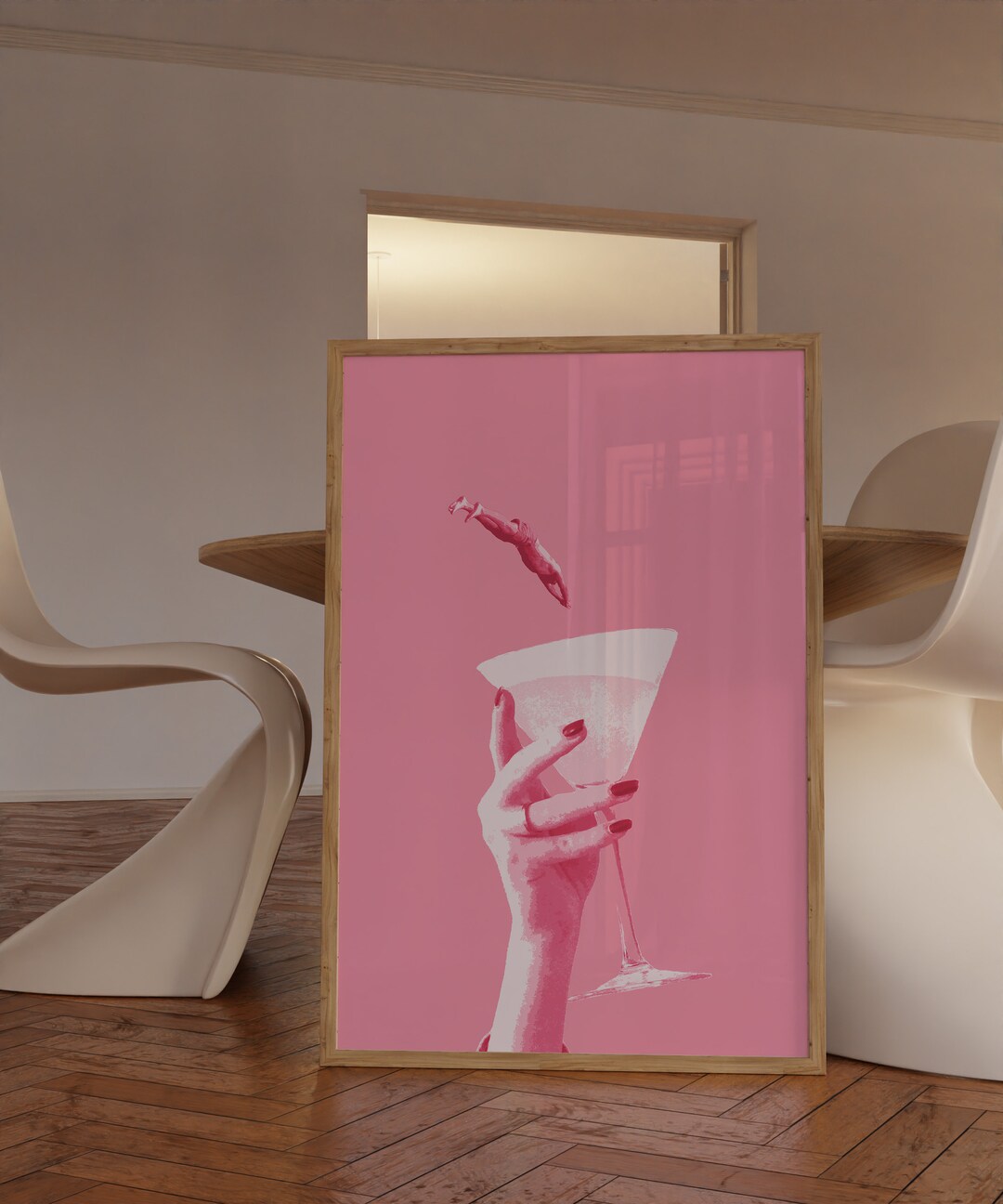 Digital Cocktail Wall Art, Digital Download, Printable Wall Art, Retro