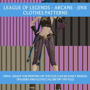 League of Legends - Arcane - Jinx - Cosplay Clothes Patterns