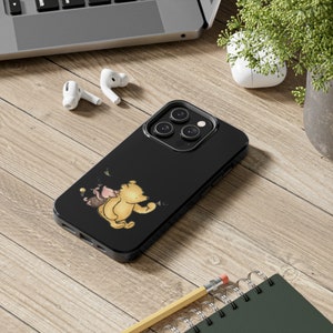 Winnie the Pooh Phone Case, iPhone, Samsung, Winnie the Pooh iPhone Case, Pooh Bear - Black