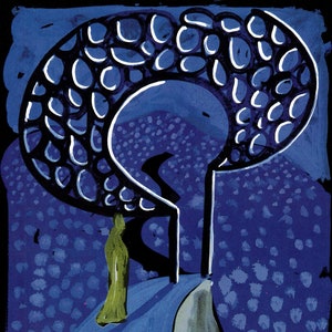 Vintage 1994 DAVID HOCKNEY Print - "Die Frau Ohne Schatten", Royal Opera House - Exhibition Poster  - Hockney Poster - 10.25 x 14 Inches