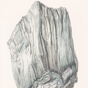 1968 ANTIGORIT Druck - Mineral Wand Kunst Geschenk - Mineralogie Dekor - Edelsteine - Vintage Rock Art - Element - 7,5 x 10,6 Inches