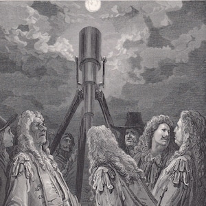 1870 GUSTAVE DORE Print - &quot;An Animal in the Moon&quot; - Dore Wall Art - Antique Dore Engraving - 8.5 x 12.8 Inches