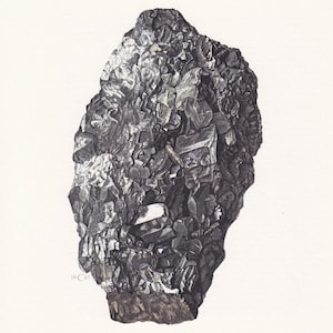 1968 ANGLESIT Druck - Mineral Wand Kunst Geschenk - Mineralogie Dekor - Edelsteine - Vintage Rock Art - Element - 7,5 x 10,6 Inches