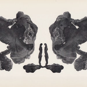 1958 HOLTZMAN INKBLOT TEST Card Inkblot Test Print Psychology Wall Art ...