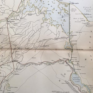 1891 SUEZ CANAL MAP - Antique Egypt Map - Egypt History, Cartography - Antique Print - Over 130 Years Old