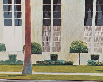 Vintage 1978 DAVID HOCKNEY - "Rampau Boulevard, Los Angeles, 1976" Print - Hockney Art - Hockney Wall Art -   - 8 x 8.12 Inches