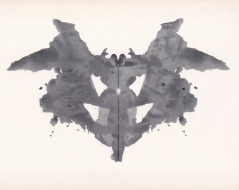1948 RORSCHACH INKBLOT TEST Card - Inkblot Test Print - Psychology Wall Art - Psychiatry Wall Art - Inkblot Wall Art - 9.5 x 6.7 Inches