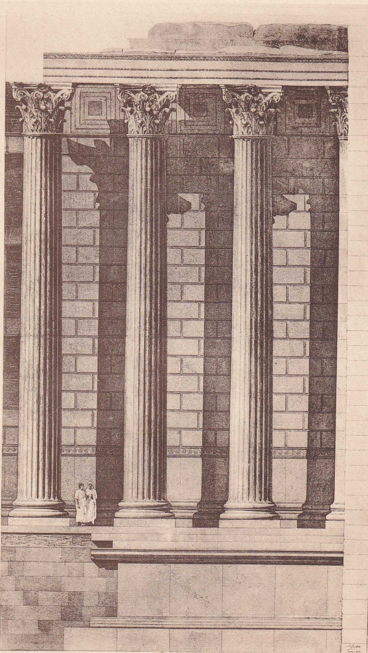 アート・デザイン・音楽 Roman Architecture C. 1910 TEMPLE of MARS the AVENGER, Rome, Italy - Roman