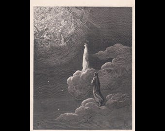 1870年 ギュスターヴ・ドレ版画 - 「煉獄の入り口」 - ドレの壁掛け