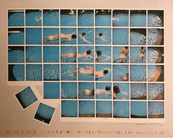 Vintage 1987 DAVID HOCKNEY Print - Ten California Photographers 1983, Exhibition Poster - Hockney Wall Art - 10.25 x 14 Inches