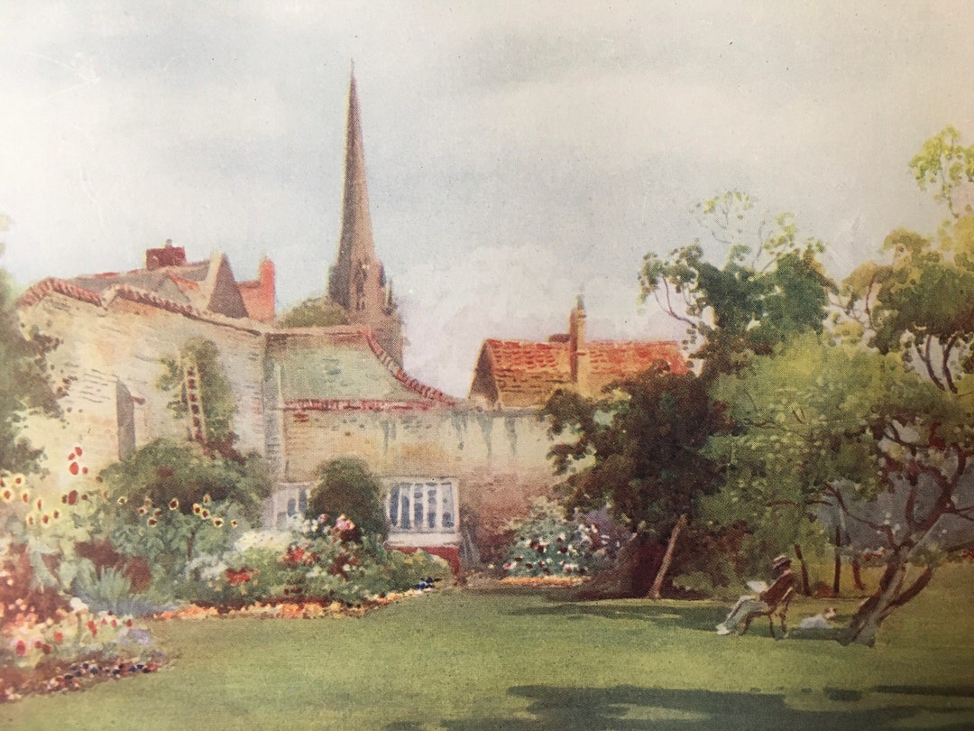 1907 CAMBRIDGE - CHRIST'S COLLEGE Fellows' Garden - William Mathison ...