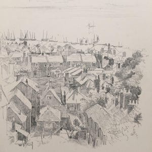 1915 HASTINGS - OLD TOWN - Antiker Hastings Druck - Lokaler Geschichtsdruck - Hasting Kent Wandkunst - Über 100 Jahre alt